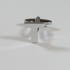 Gemelli Cufflink Letter T 100% Ottone